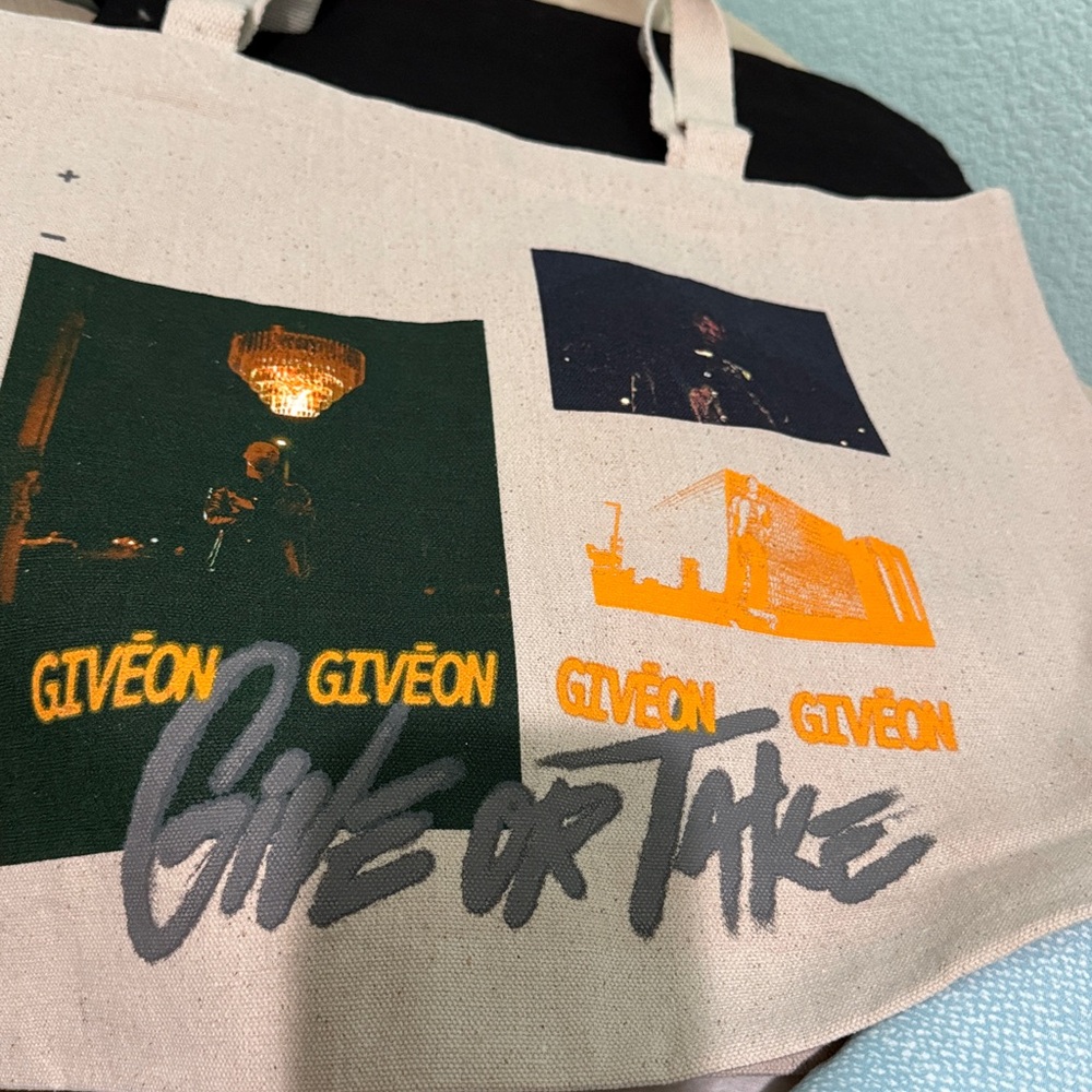 Graphic Canvas Tote Bag with Giveon Design